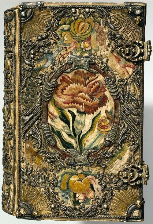 Textile book binding The Netherlands, book cover design 1615-1620